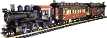 The AristoCraft passenger set uses a locomotive very similar to LRRR engine #1.  Adding an AristoCraft slope-backed tender would make it even closer. These are getting hard to find, but we're keeping our reviews up in case they become available again. 