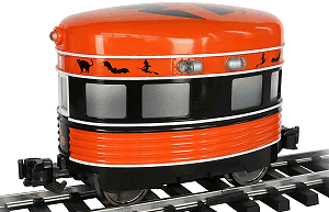 Bachmann's Halloween-themed Eggliner locomotive.  Click for bigger photo.